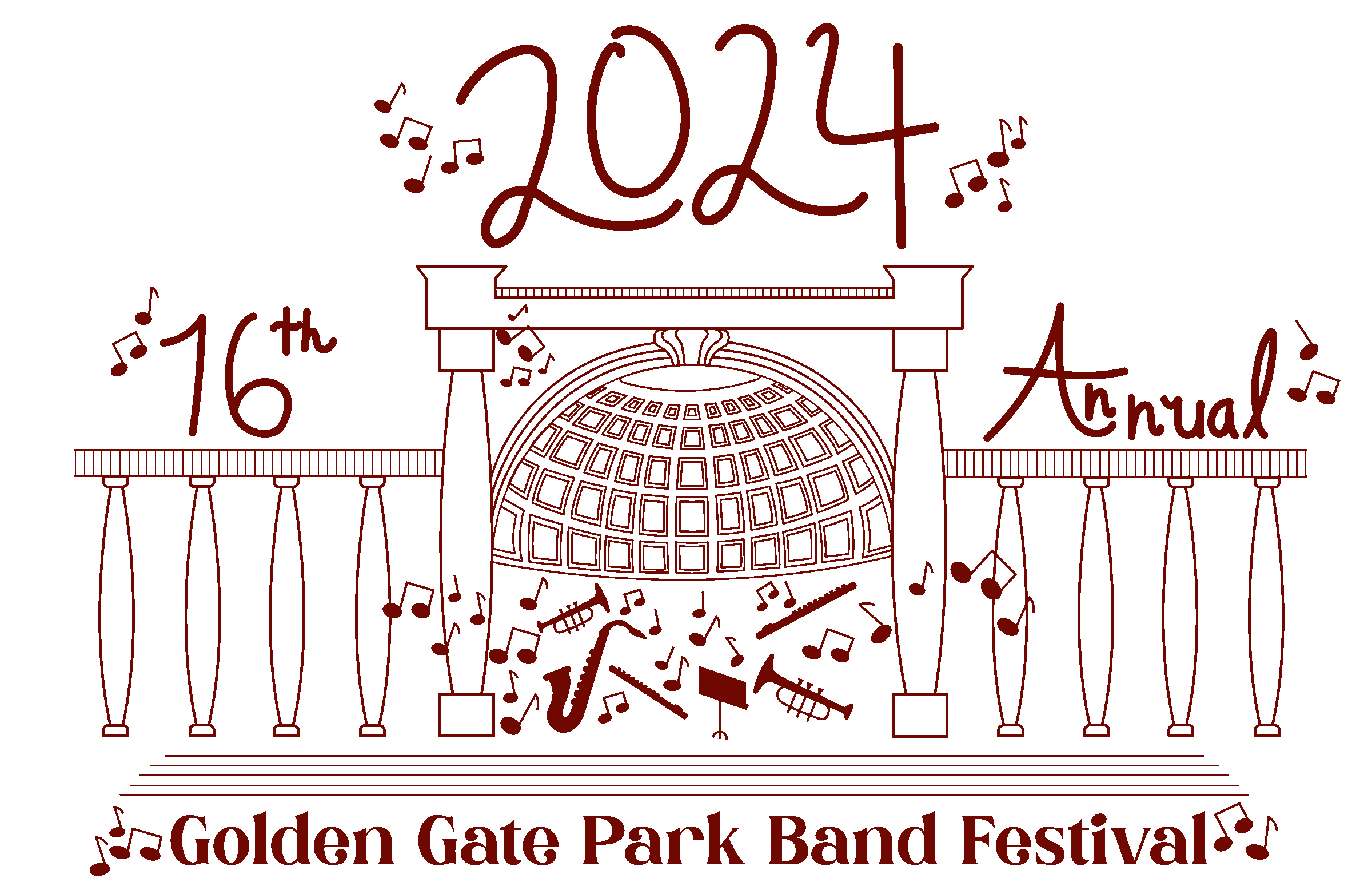 2024 Golden Gate Park Band Festival logo